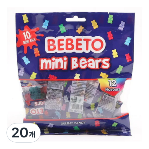 베베토 미니 베어 젤리, 100g, 20개