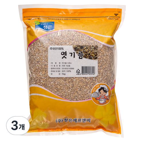 청은 엿기름가루 국산, 1kg, 3개