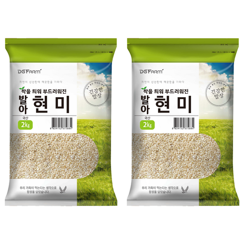 건강한밥상 발아현미, 2kg, 2개