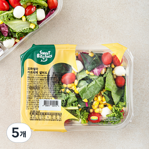 스윗밸런스 모짜렐라 카프레제 샐러드, 165g, 5개