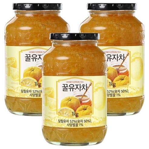 초록원 꿀유자차, 1kg, 3개, 1개입, 1kg