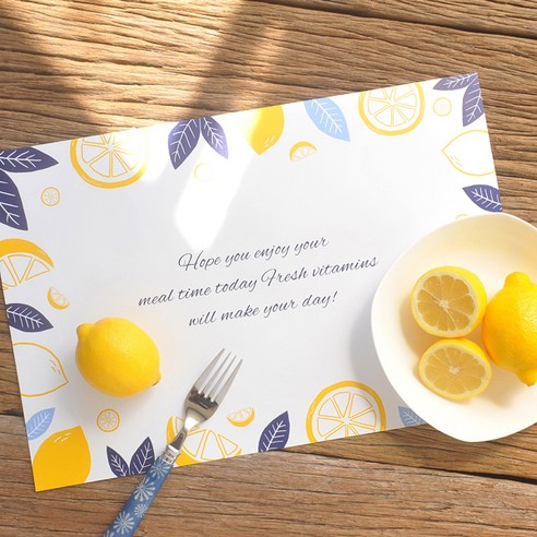왈가닥스 해피데이즈 플레이스 매트 Fresh 16p, Lemon, 410 x 275mm
