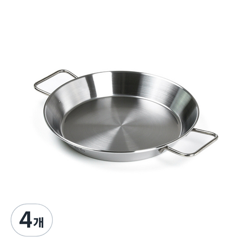 키친아트 일품 스테인레스 인덕션 직화 빠에야팬, 24cm, 4개