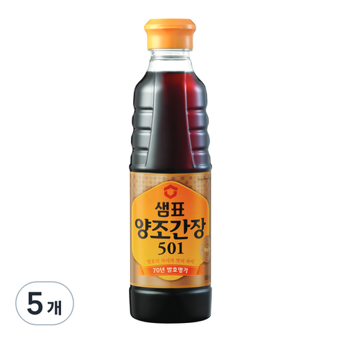 샘표 양조간장 501, 500ml, 5개