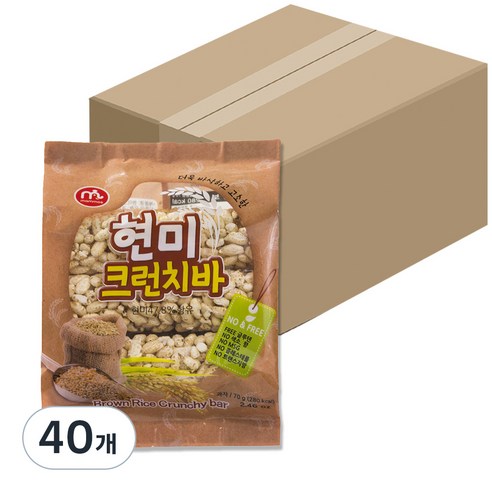 맘모스 현미 크런치바, 70g, 40개