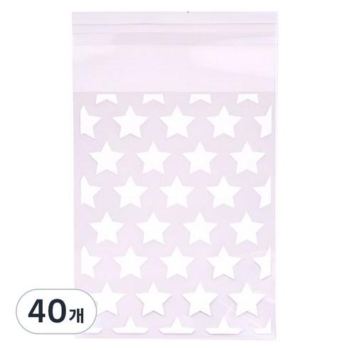올하이 포카 포장 용품 스타 포토카드 스티커 슬리브 포장봉투 8 x 13 cm, 40개, 스타화이트