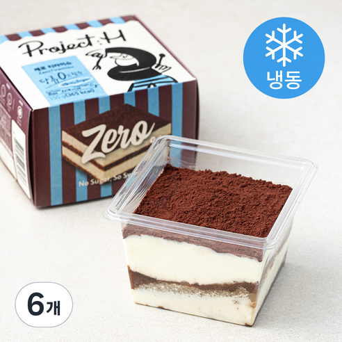 삼립 프로젝트H 제로티라미수 (냉동), 155g, 6개