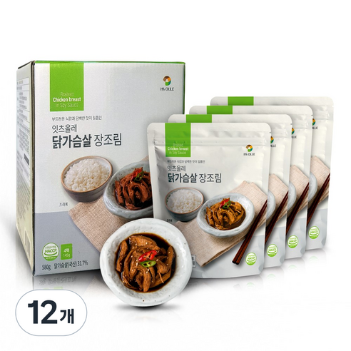 잇츠올레 닭가슴살 장조림, 145g, 12개