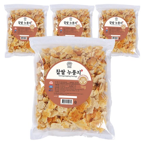 경성당 국내산 찹쌀 누룽지, 1kg, 4개