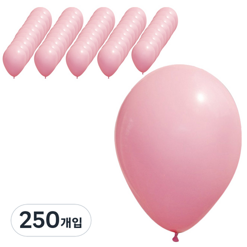 파티팡 라운드 풍선 30cm, 핑크, 250개입