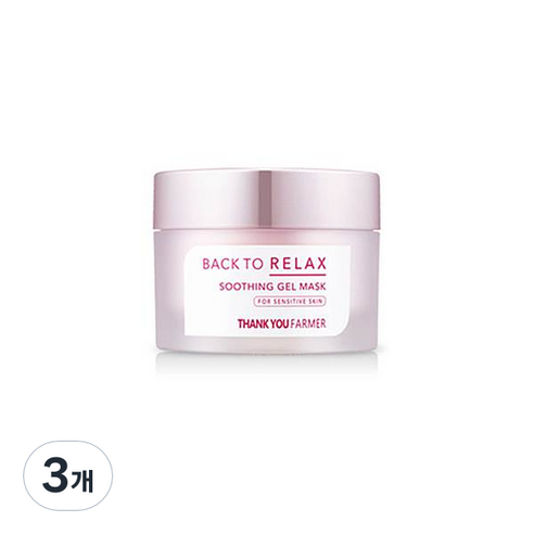 땡큐파머 백 투 릴랙스 수딩 젤 마스크, 1개입, 3개