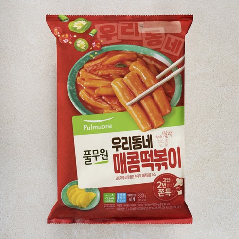 풀무원 우리동네 매콤떡볶이 2인분, 330g, 1개
