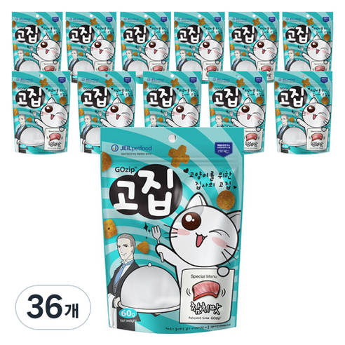 고집 고양이 간식, 참치, 60g, 36개