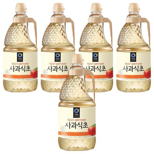 청정원 사과식초, 1.8L, 5개