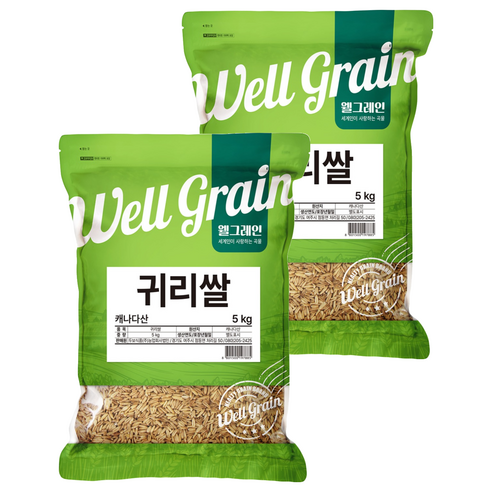 웰그레인 귀리쌀, 5kg, 2개