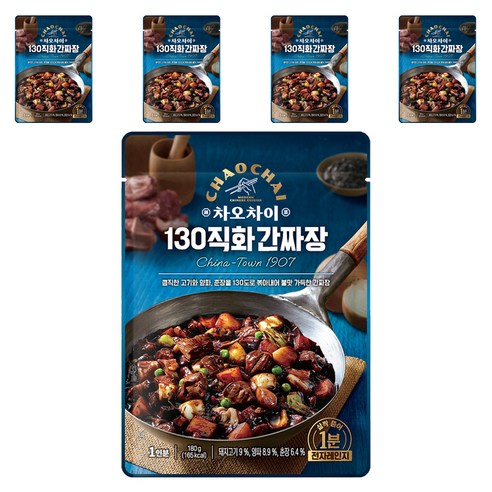 차오차이 130 직화 간짜장, 180g, 5개