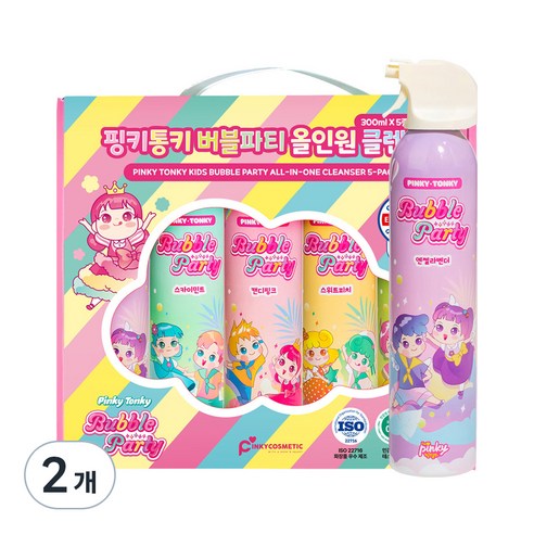 핑크공주 핑키통키 버블파티 올인원 클렌저, 300ml, 10개