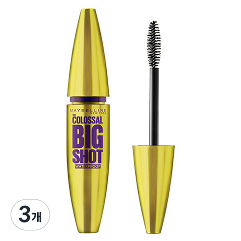 메이블린 뉴욕 콜로썰 빅샷 마스카라 10ml, 혼합 색상, 3개
