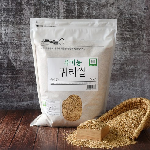 바른곡물 국내산 유기농 귀리 쌀, 5kg, 1개