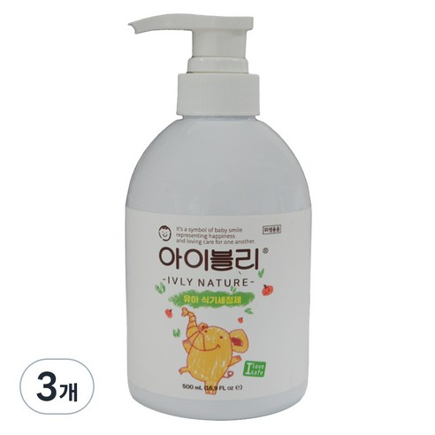 아이블리네이처 유아 식기세정제, 500ml, 3개