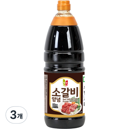 첫맛 소갈비양념 소스, 2kg, 3개