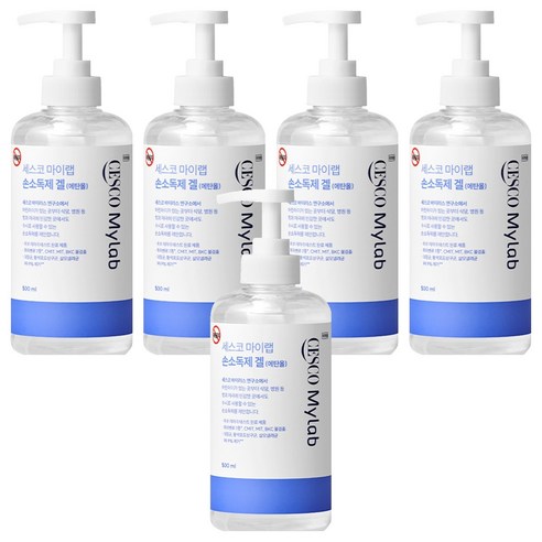 세스코 마이랩 손소독제 겔, 5개, 500ml