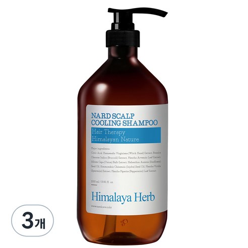 나드 부케가르니 두피 쿨링 샴푸, 1000ml, 3개
