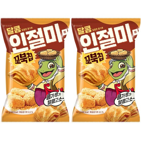 꼬북칩 달콩 인절미, 80g, 2개