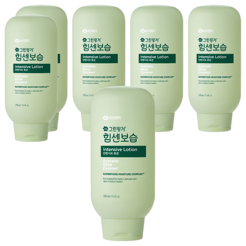 그린핑거 힘센보습 인텐시브 바디로션, 280ml, 6개
