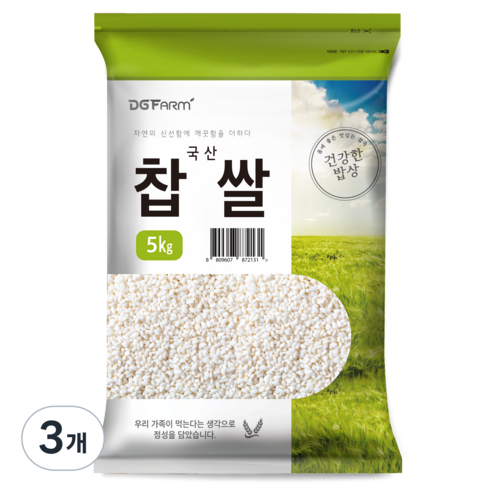 대구농산 건강한밥상 찹쌀, 5kg, 3개