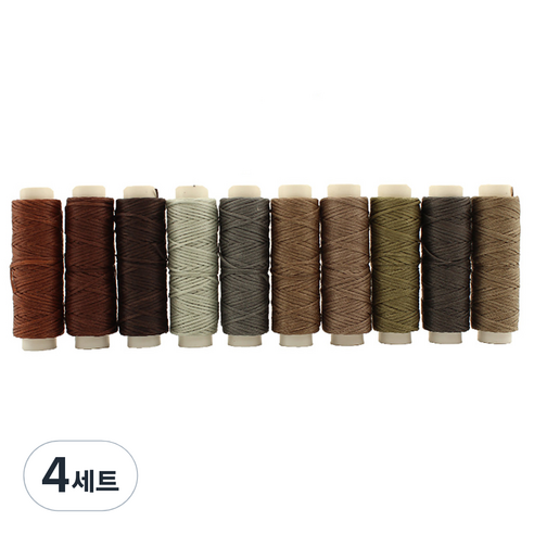 코히모 가죽공예 왁스실 3W201 0.8mm 10p, 3호, 4개
