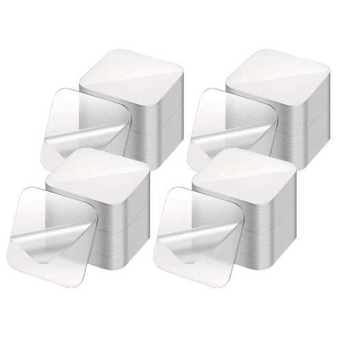 노뉴 사각 실리콘 양면 테이프 6 x 6 cm, 투명, 240개