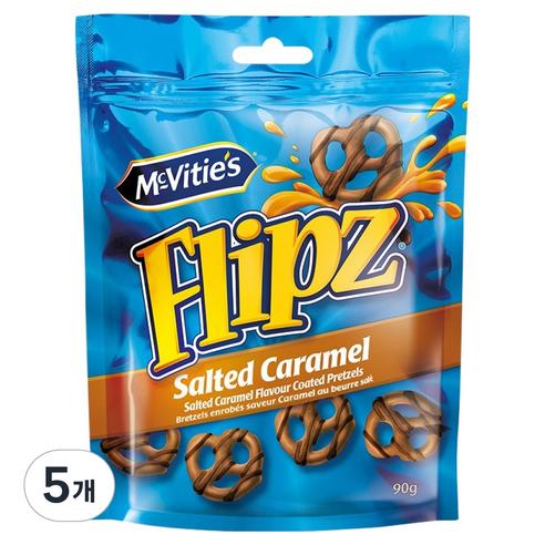 플립즈 카라멜 프레첼, 90g, 5개