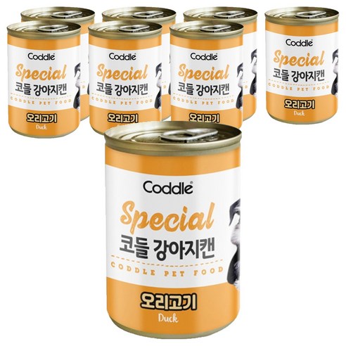 코들 강아지 캔, 오리고기, 400g, 8개