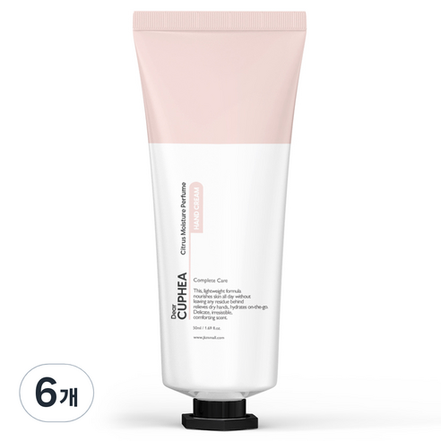 디어쿠페아 모이스처 퍼퓸 핸드크림 시트러스, 50ml, 6개