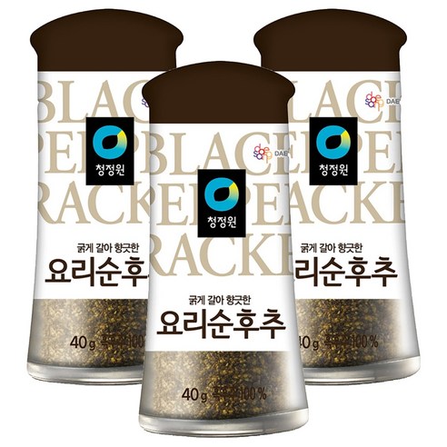 청정원 요리순후추, 40g, 3개