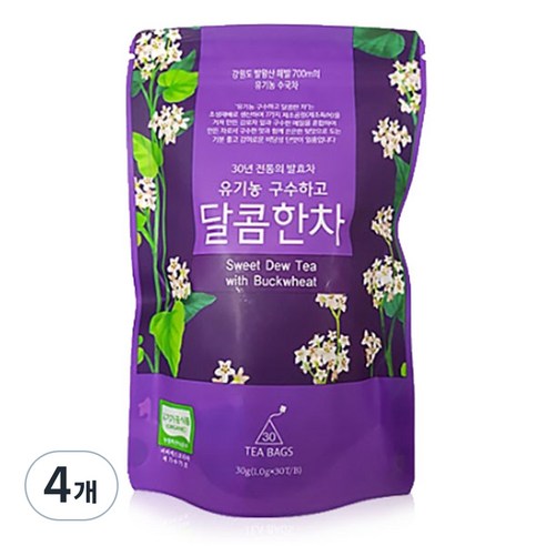감로700 유기농 구수하고 달콤한차, 1g, 30개입, 4개