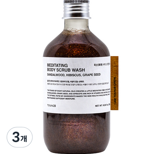 톤28 바디 스크럽 워시 묵상, 300g, 3개