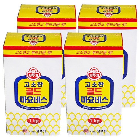 오뚜기 고소한 골드 마요네즈, 1kg, 4개
