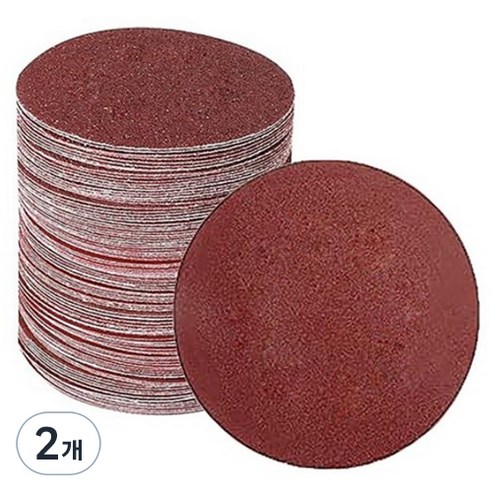 OON 밸크로 그라인더 원형사포 180방 125mm 100p, 2개