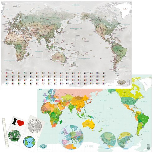 모티프맵 익스플로러 + 첼린저 세계지도세트, 1세트
