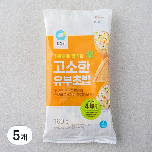 청정원 고소한 유부초밥, 160g, 5개