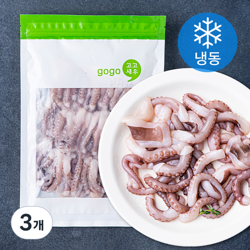 고고새우 탱글탱글 손질 절단낙지 (냉동), 450g(M), 3개