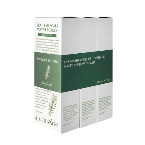 스팀베이스 티트리 스칼프 워터 스케일러, 250ml, 3개