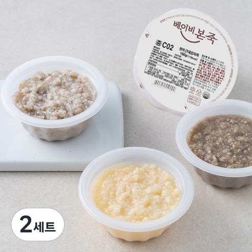 베이비본죽 중기 이유식(만7~8개월) A세트, 640g, 2세트