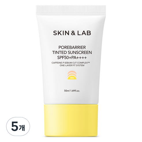 스킨앤랩 포어베리어 틴티드 선스크린 SPF50+ PA++++, 50ml, 5개