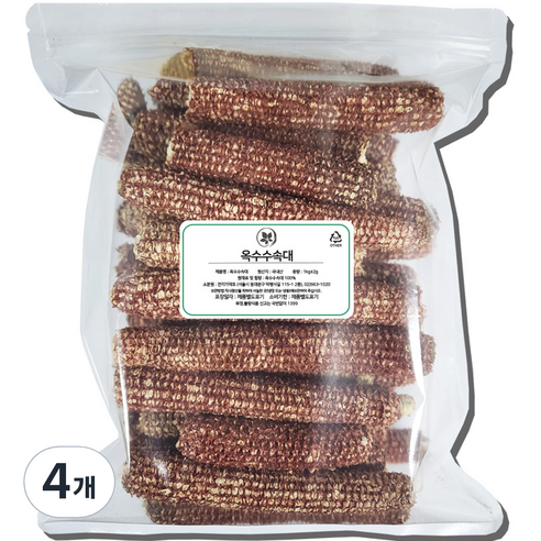 천지가약초 건조 옥수수속대, 1kg, 4개