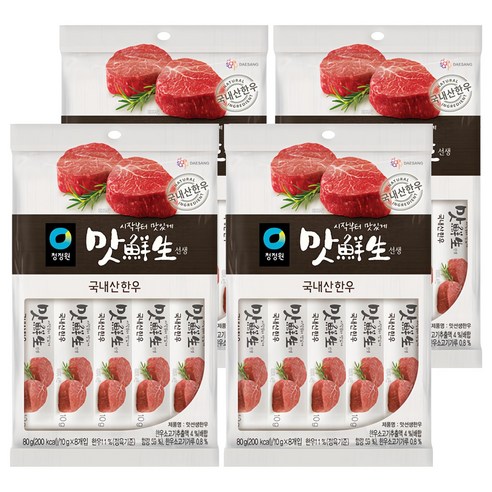 청정원 맛선생 한우 (스틱), 80g, 4개
