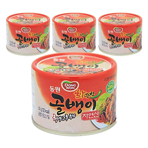 동원 화끈한 골뱅이 통조림, 140g, 4개