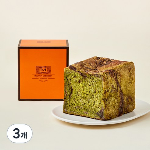교토마블 녹차팥 데니쉬 식빵, 602g, 3개